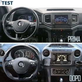 VOLANTE Deportivo para VW Amarok desde 2016, Plano en Carbono y Piel | Reemplazo Ergonómico
