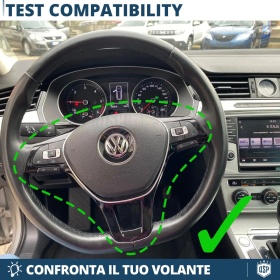 VOLANTE Deportivo para VW Arteon 17-20, Plano en Carbono y Piel | Reemplazo Ergonómico