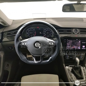 VOLANTE Deportivo para VW Arteon 17-20, Plano en Carbono y Piel | Reemplazo Ergonómico