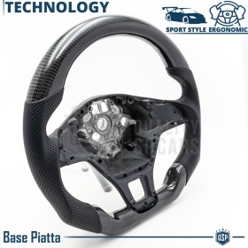 Sport STEERING WHEEL for VW Caddy 3 15-20, D Shape in Carbon and Leather | Replacement Ergonomic
