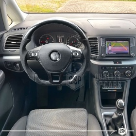 VOLANTE Deportivo para VW Sharan 7N desde 2015, Plano en Carbono y Piel | Reemplazo Ergonómico