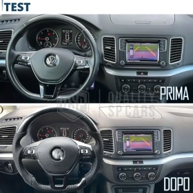 VOLANTE Deportivo para VW Sharan 7N desde 2015, Plano en Carbono y Piel | Reemplazo Ergonómico