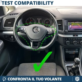VOLANTE Deportivo para VW T-Roc 17-22, Plano en Carbono y Piel | Reemplazo Ergonómico