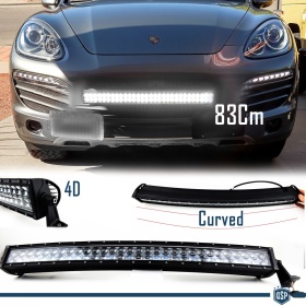 1 Barra Led 6000K Curvada para Porsche SUV Off-Road 83 CM Ajustable Luz Spot
