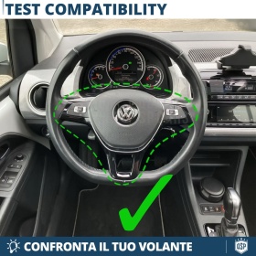 VOLANTE Deportivo para VW Up desde 2016, Plano en Carbono y Piel | Reemplazo Ergonómico