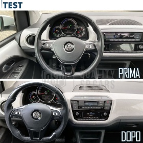 VOLANTE Deportivo para VW Up desde 2016, Plano en Carbono y Piel | Reemplazo Ergonómico