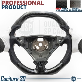 VOLANTE Deportivo para Porsche Cayenne 1 03-07, Plano en Carbono y Piel | Reemplazo Ergonómico