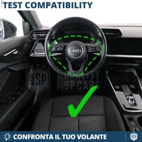 VOLANTE Deportivo para Audi A3 8Y, Plano en Carbono y Piel | Reemplazo Ergonómico
