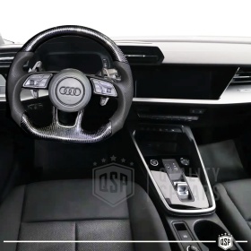 VOLANTE Deportivo para Audi A3 8Y, Plano en Carbono y Piel | Reemplazo Ergonómico