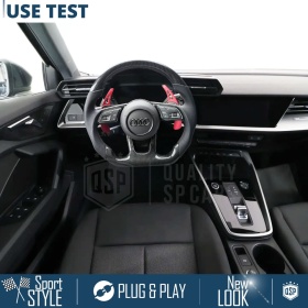 VOLANTE Deportivo para Audi A3 8Y, Plano en Carbono y Piel | Reemplazo Ergonómico