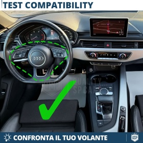 VOLANTE Deportivo para Audi A4, S4, RS4 (B9), Plano en Carbono y Piel | Reemplazo Ergonómico