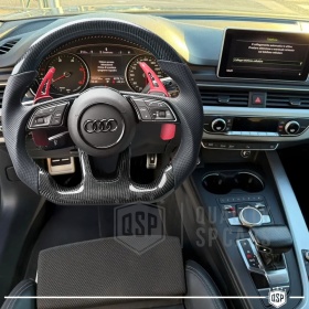 VOLANTE Deportivo para Audi A4, S4, RS4 (B9), Plano en Carbono y Piel | Reemplazo Ergonómico