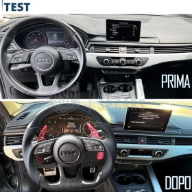 VOLANTE Deportivo para Audi A4, S4, RS4 (B9), Plano en Carbono y Piel | Reemplazo Ergonómico