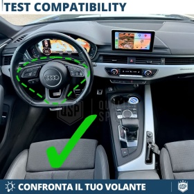 VOLANTE Deportivo para Audi A5 8W6 desde 2020, Plano en Carbono y Piel | Reemplazo Ergonómico