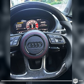 VOLANTE Deportivo para Audi A1, S1 (GB), Plano en Carbono y Piel | Reemplazo Ergonómico
