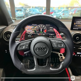 VOLANTE Deportivo para Audi Q2 desde 2020, Plano en Carbono y Piel | Reemplazo Ergonómico