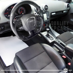 VOLANTE Deportivo para Audi A3 8P-8PA 08-12, Plano en Carbono y Piel | Reemplazo Ergonómico