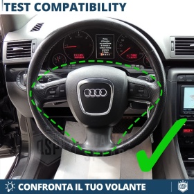VOLANTE Deportivo para Audi A4 B7, Plano en Carbono y Piel | Reemplazo Ergonómico