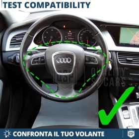 VOLANTE Deportivo para Audi A4 B8 07-11, Plano en Carbono y Piel | Reemplazo Ergonómico