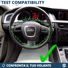 VOLANTE Deportivo para Audi A5 8T3 07-11, Plano en Carbono y Piel | Reemplazo Ergonómico
