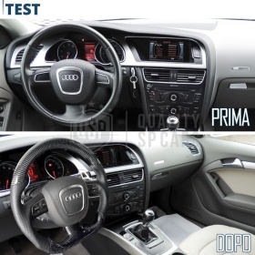 VOLANTE Deportivo para Audi A5 8T3 07-11, Plano en Carbono y Piel | Reemplazo Ergonómico