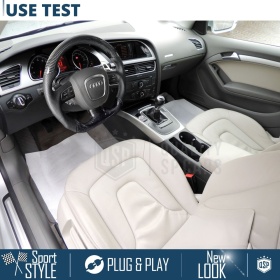 VOLANTE Deportivo para Audi A5 8T3 07-11, Plano en Carbono y Piel | Reemplazo Ergonómico