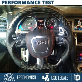 VOLANTE Deportivo para Audi A6 C6 Allroad, Plano en Carbono y Piel | Reemplazo Ergonómico