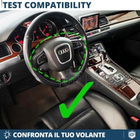 VOLANTE Deportivo para Audi A8 D3-4E 05-09, Plano en Carbono y Piel | Reemplazo Ergonómico