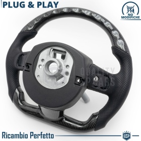 VOLANTE Deportivo para Audi A8 D3-4E 05-09, Plano en Carbono y Piel | Reemplazo Ergonómico
