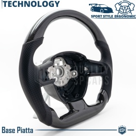 VOLANTE Deportivo para Audi A8 D3-4E 05-09, Plano en Carbono y Piel | Reemplazo Ergonómico