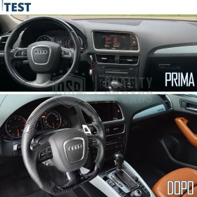 VOLANTE Deportivo para Audi Q5 8R, Plano en Carbono y Piel | Reemplazo Ergonómico