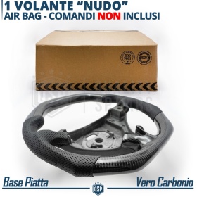 VOLANTE Deportivo para Porsche Cayenne 1 07-10, Plano en Carbono y Piel | Reemplazo Ergonómico