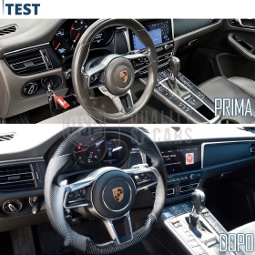 VOLANTE Deportivo para Porsche Macan 18-21, Plano en Carbono y Piel | Reemplazo Ergonómico