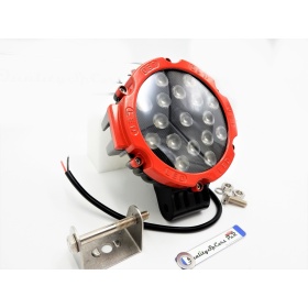 1 LUZ DE FARO ADICIONAL LED AUXILIAR AJUSTABLE ROJO COCHES TODOTERRENO 51W 6500K 3600 LUMEN