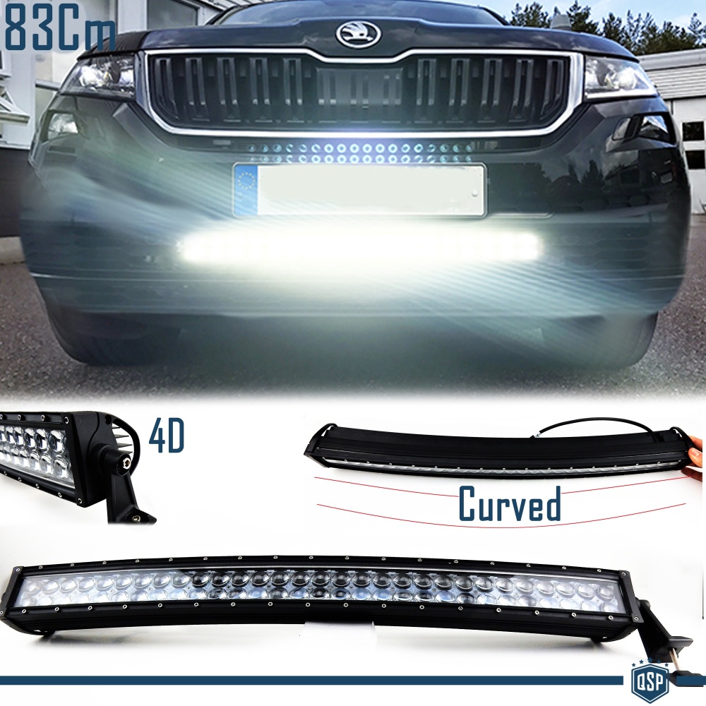 1 Barra Led 6000K Curvada para Skoda SUV Off-Road 83 CM Ajustable Luz Spot 1 Barra Led 6000K Curvada para Skoda SUV Off-Road 83 CM Ajustable Luz Spot