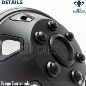 4 Car Wheel Trims Covers 14'' Inch Universal, Black Sports Trims Off-Road Design | MADE IN EU