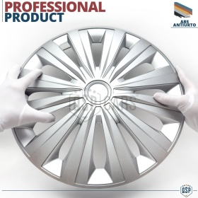 4 Car Wheel Trims Covers 13'' Inch Universal, Silver Sports Trims 12 Spokes | MADE IN EU