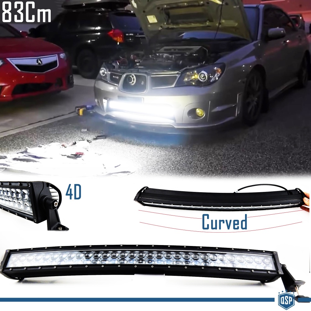1 Barra Led 6000K Curvada para Subaru SUV Off-Road 83 CM Ajustable Luz Spot 1 Barra Led 6000K Curvada para Subaru SUV Off-Road 83 CM Ajustable Luz Spot