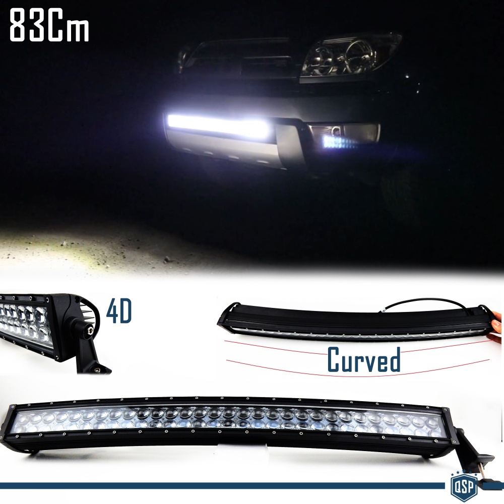 1 Barra Led 6000K Curvada para Ssangyong SUV Off-Road 83 CM Ajustable Luz Spot 1 Barra Led 6000K Curvada para Ssangyong SUV Off-Road 83 CM Ajustable Luz Spot