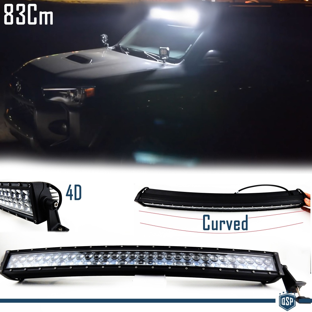 1 Barra Led 6000K Curvada para Toyota SUV Off-Road 83 CM Ajustable Luz Spot 1 Barra Led 6000K Curvada para Toyota SUV Off-Road 83 CM Ajustable Luz Spot
