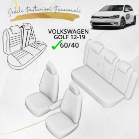 FUNDAS ASIENTOS para VW Golf 7 ESPECÍFICAS en CUERO Pu Ngro | Juego Completo | Certificados TÜV