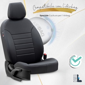 FUNDAS ASIENTOS para VW Golf 7 ESPECÍFICAS en CUERO Pu Ngro | Juego Completo | Certificados TÜV