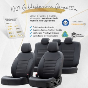 FUNDAS ASIENTOS para VW Golf 7 ESPECÍFICAS en CUERO Pu Ngro | Juego Completo | Certificados TÜV