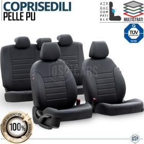 FUNDAS ASIENTOS para VW Golf 7 ESPECÍFICAS en CUERO Pu Ngro | Juego Completo | Certificados TÜV