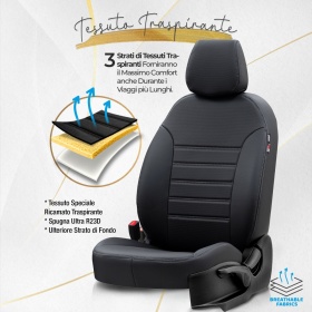 FUNDAS ASIENTOS para VW Golf 7 ESPECÍFICAS en CUERO Pu Ngro | Juego Completo | Certificados TÜV