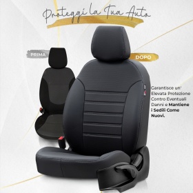 FUNDAS ASIENTOS para VW Golf 7 ESPECÍFICAS en CUERO Pu Ngro | Juego Completo | Certificados TÜV