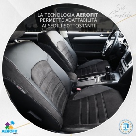 COPRISEDILI Per Ford Focus 3 SU MISURA, PELLE Pu ed Effetto Scamosciato Nero | Certificati TÜV