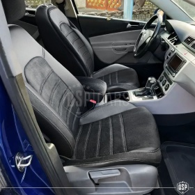 FUNDAS ASIENTOS para VW Passat B6 ESPECÍFICAS en CUERO Pu Ngro y Efecto Ante, | Juego Completo | Certificados TÜV