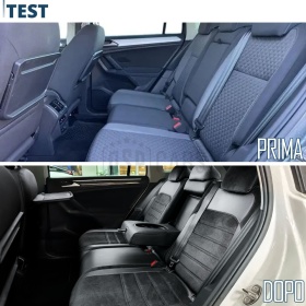 FUNDAS ASIENTOS para VW Tiguan 2 ESPECÍFICAS en CUERO Pu Ngro y Efecto Ante, | Juego Completo | Certificados TÜV