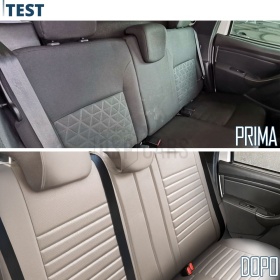 FUNDAS ASIENTOS Coche Universales en CUERO Pu Beige AJUSTE PERFECTO, COMPLETO Delantero + Trasero | Certificados TÜV
